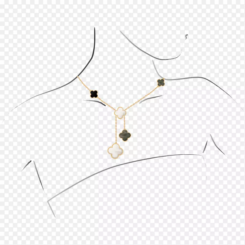 项链产品设计线-阿罕布拉三叶草项链