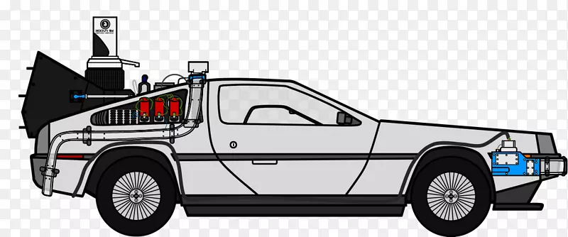 DeLorean dmc-12汽车德洛伦时光机剪辑艺术.会计周期概念