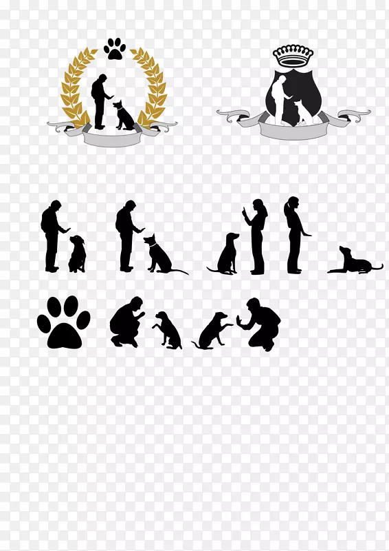狗图形插图爪子剪贴画
