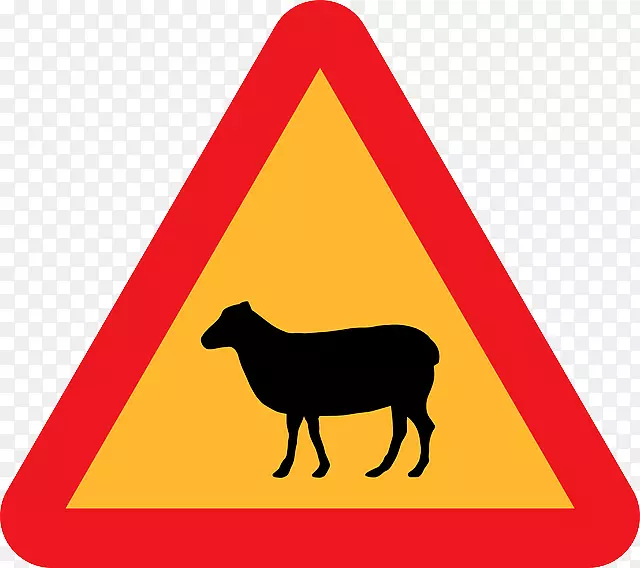 驼鹿警示标志交通标志图形摄影.羊皮