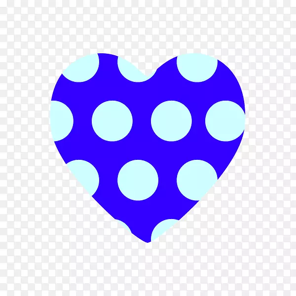 波尔卡圆点主题点痴迷艺术设计-蓝色圆点心
