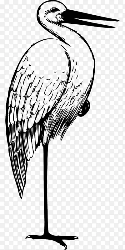白鹳鹤鸟鹤夹艺术大型鸟笼架