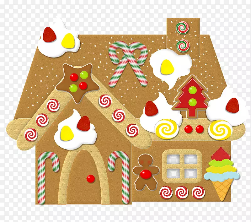姜饼，房子，剪贴画，姜饼，人，png图片，开放部分-姜饼与柚皮面粉