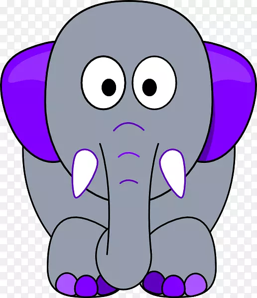 印度象非洲象剪贴画Ganesha-紫色灰色