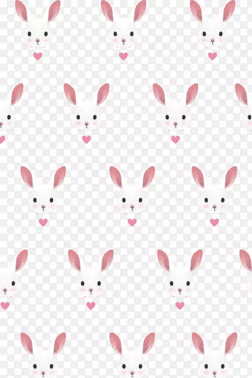 桌面壁纸兔子图片复活节兔人粉色光环