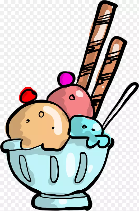 剪贴画图形免费内容绘图-香草冰淇淋