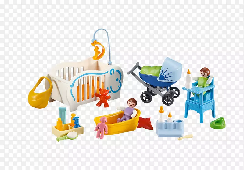Playmobil 6226-婴儿启动器包婴儿玩具Playmobil加上6447名孕妇，母亲带婴儿-Playmobil父母房间