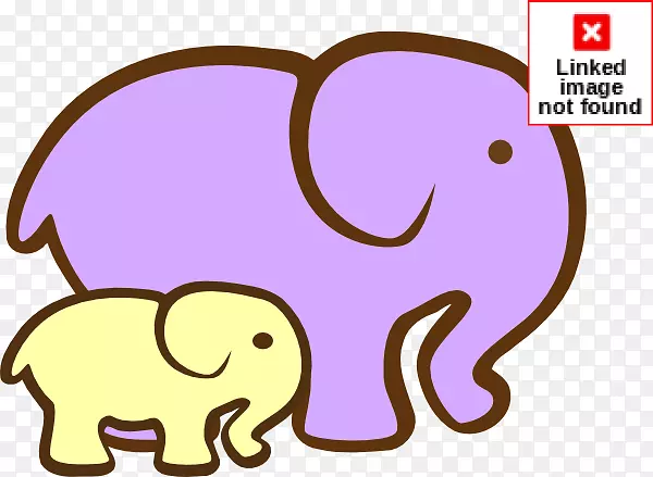 大象贴纸设计红泡-小象画一步
