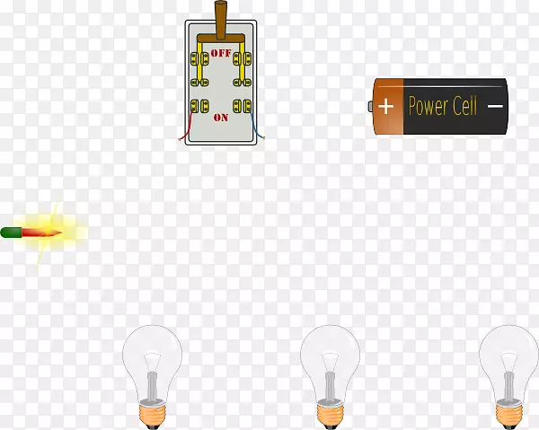 电气网络电子线路剪贴画接线图电.中等功率的马铃薯电池