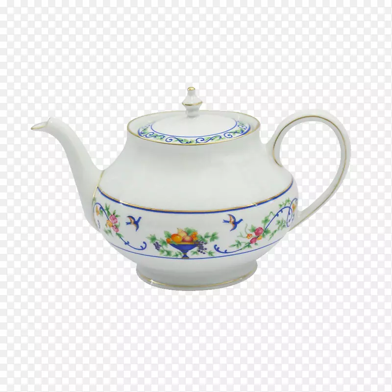 瓷质咖啡茶壶哈维兰公司茶托-卡巴莱桌