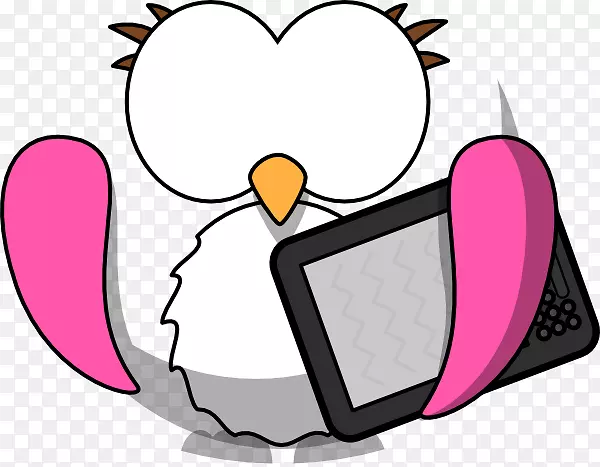 剪贴画猫头鹰png图片图像鸟-粉红色香奈儿书