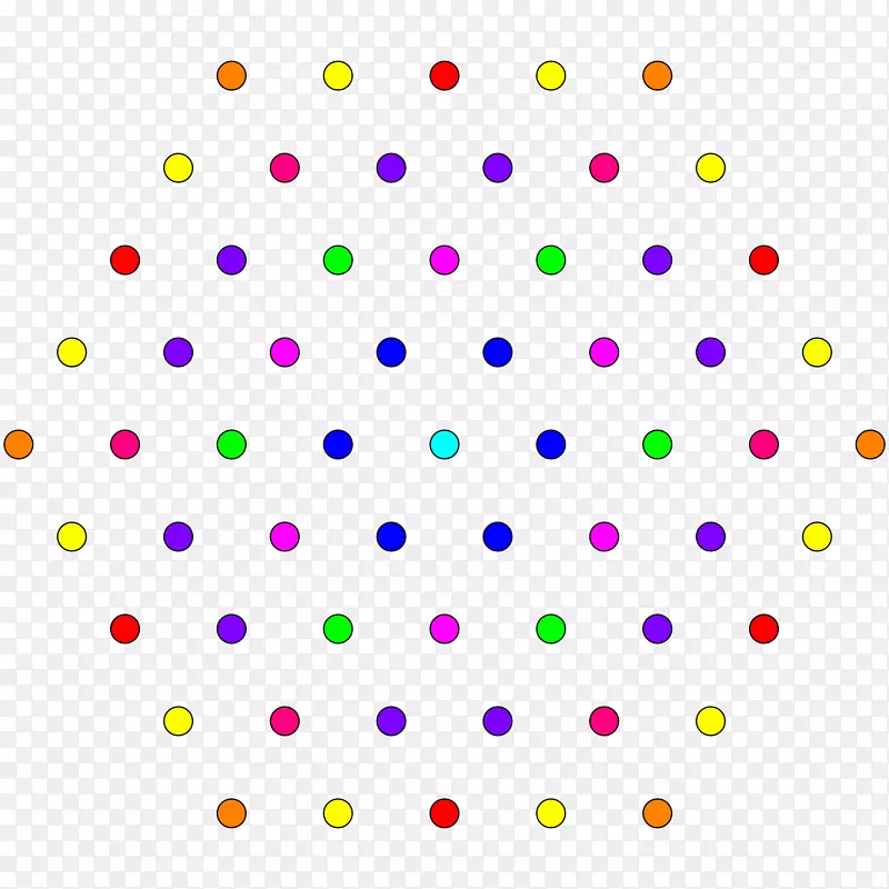4 21多角均匀8-多角E8几何学-黄色圆点心