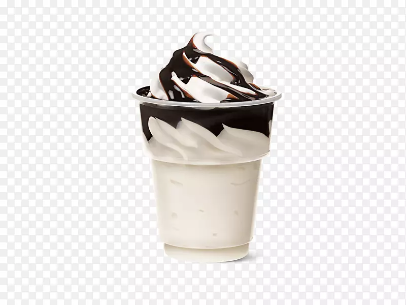 圣代冰淇淋炸薯条融化巧克力蛋糕冰淇淋