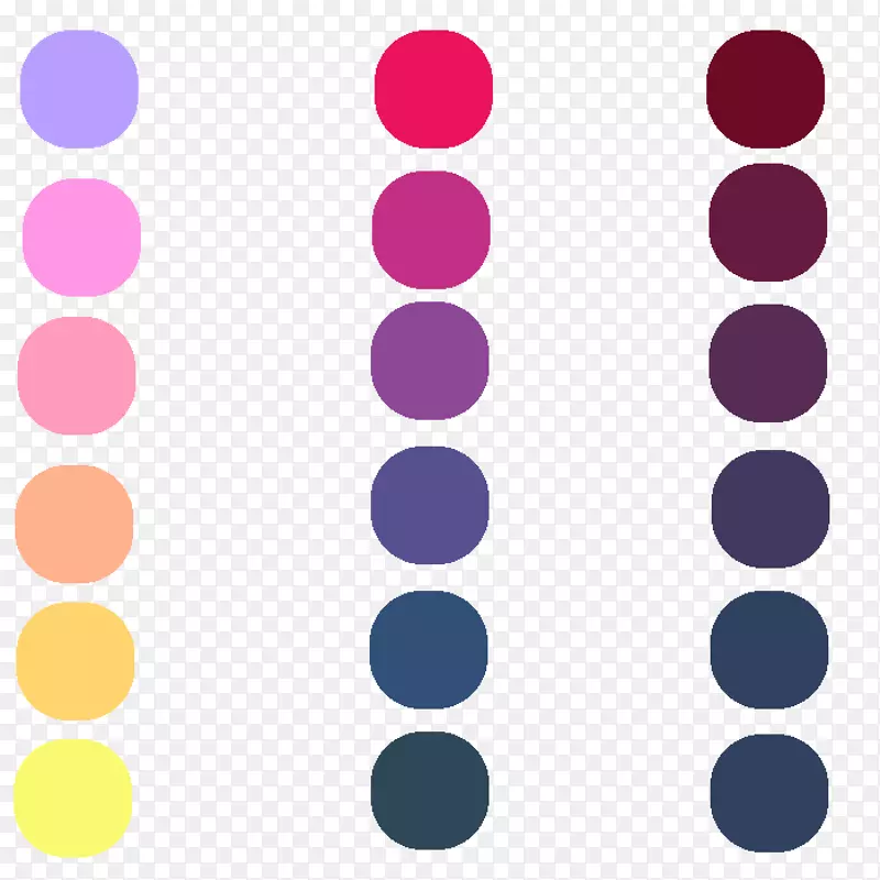 彩色方案绘制像素色彩画-蒸汽波调色板十六进制码