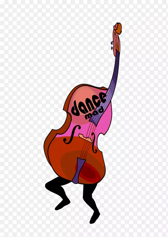 舞蹈艺术插图大提琴标志-布鲁斯乐队标志