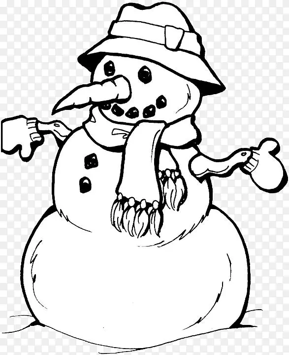 彩绘书雪人形象圣诞节儿童雪人