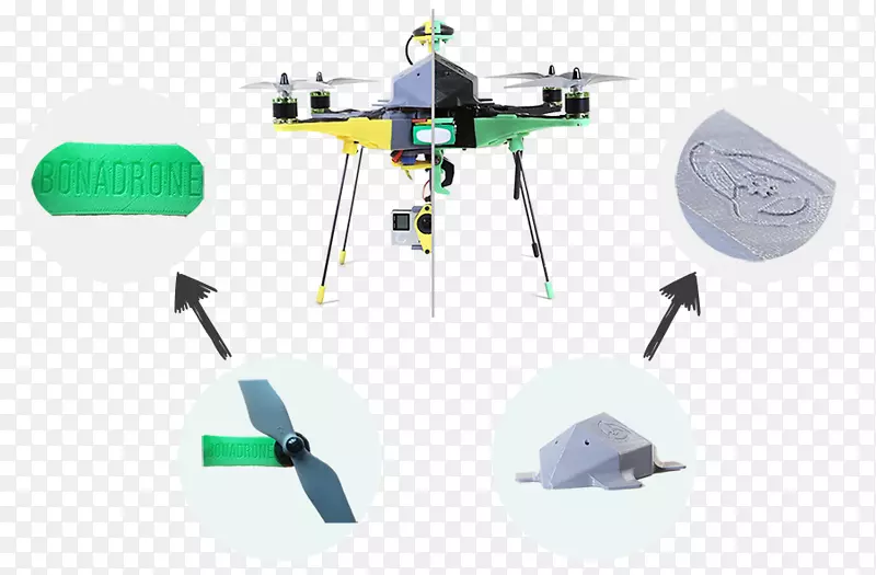 3D打印无人驾驶飞行器四架飞机蚊虫无人机