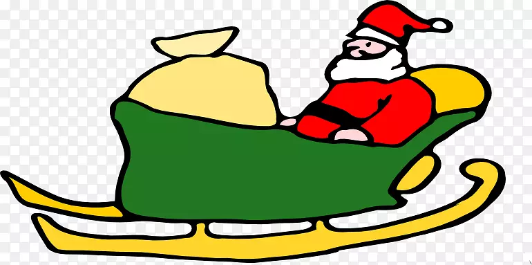 圣诞老人剪贴画雪橇免费内容松香