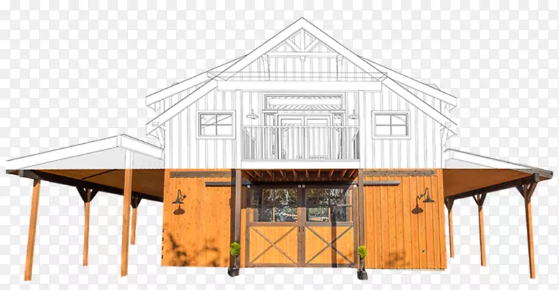 立柱建筑框架谷仓屋顶房屋-柱仓车库计划