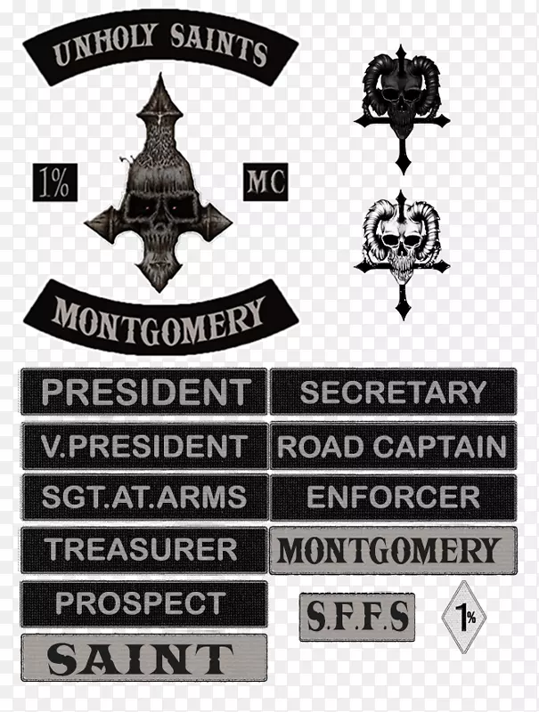 徽标字体黑色Rizal纪念学院-军士摩托车俱乐部