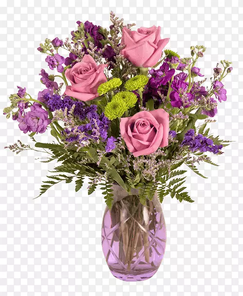 生日送花-紫玫瑰花束