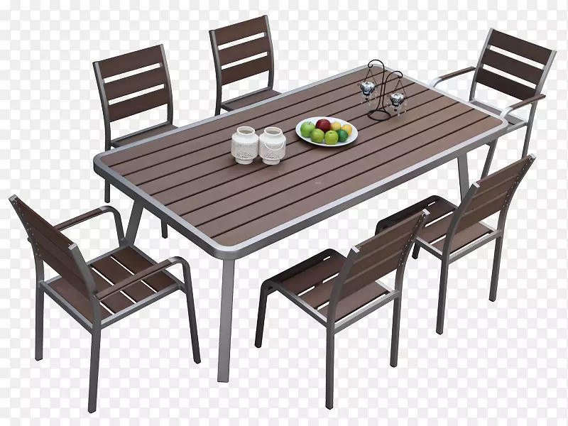 桌椅家具餐厅柳条方混凝土餐桌