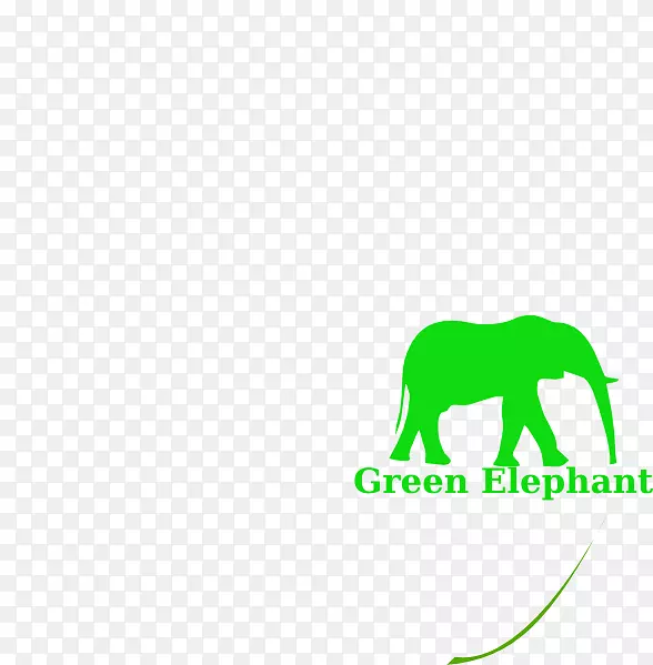 大象图形图像插图.绿象大蒜