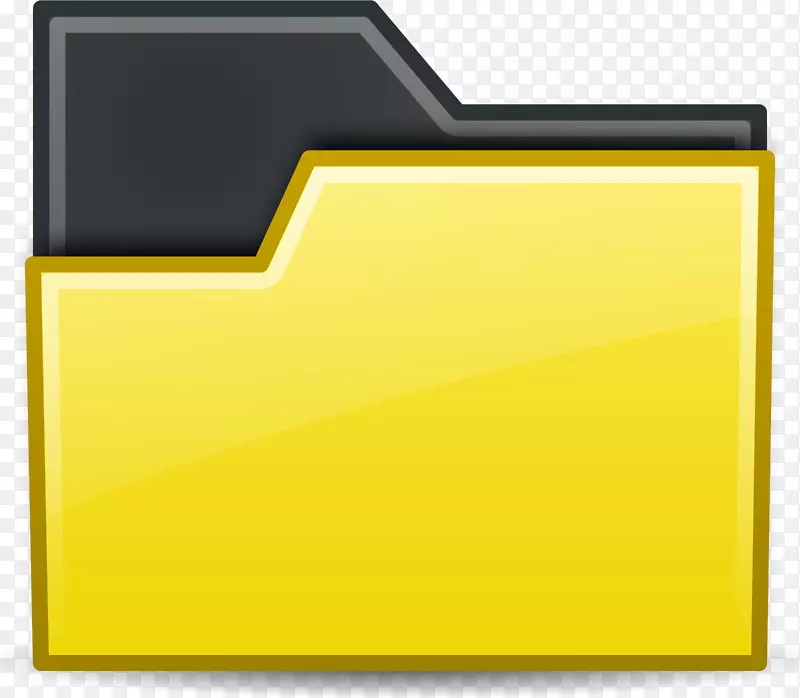 剪贴画计算机图标图形文件夹目录-黄色文件夹