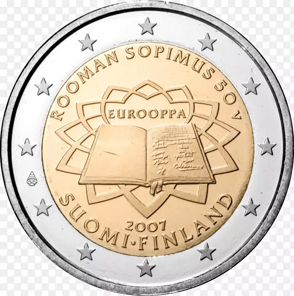 2欧元硬币2欧元纪念币欧元硬币2欧元纪念埃梅西内尔2007发行罗马货币