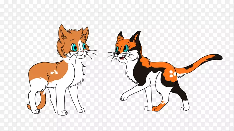 胡须红狐猫插图卡通-猫