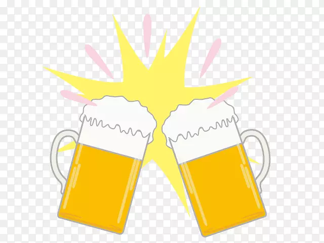 剪贴画插画季节产品设计形象-生日啤酒干杯