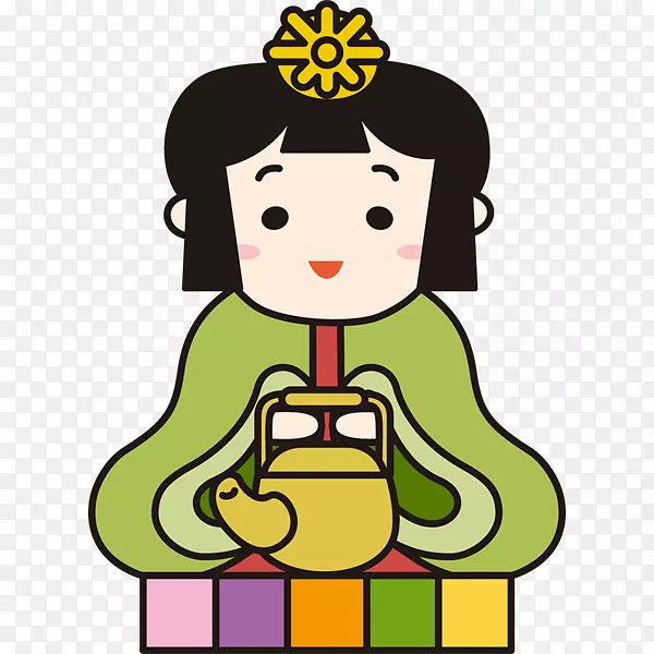 剪贴画海纳苏里插画年中行事设计-女孩节
