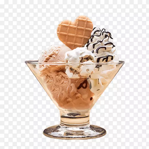 圣代冰淇淋圆锥形意大利热巧克力棒