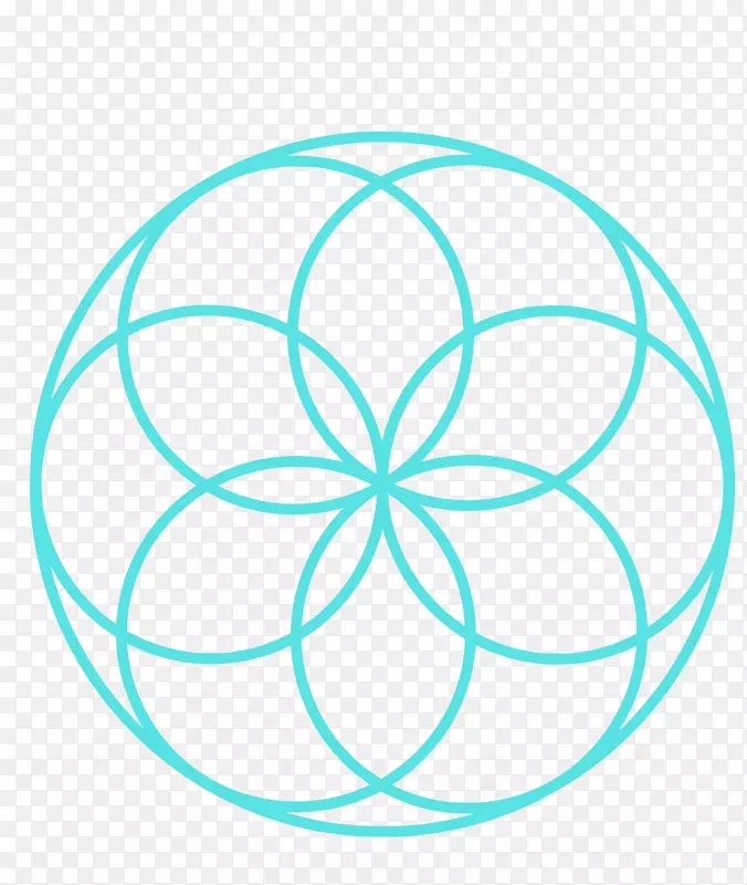 重叠圆网格艺术符号神圣几何图形符号