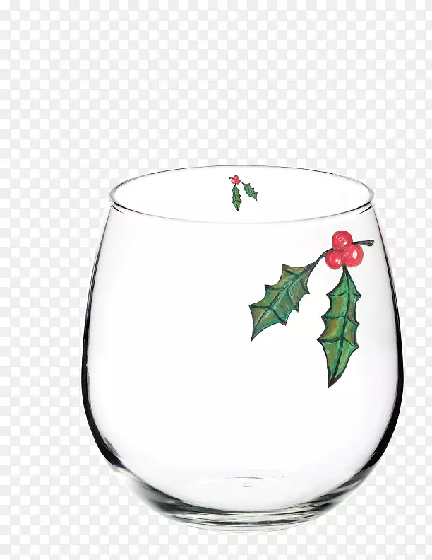 树叶玻璃永不破碎-大酒杯圣诞
