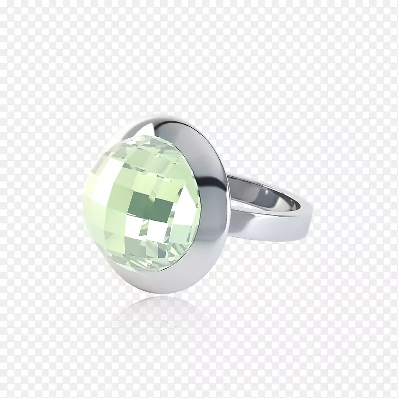 珠宝订婚戒指钻石宝石-深绿色花边覆盖连衣裙