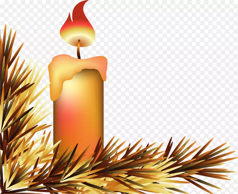 蜡烛png图片圣诞日圣诞装饰品剪贴画蜡烛