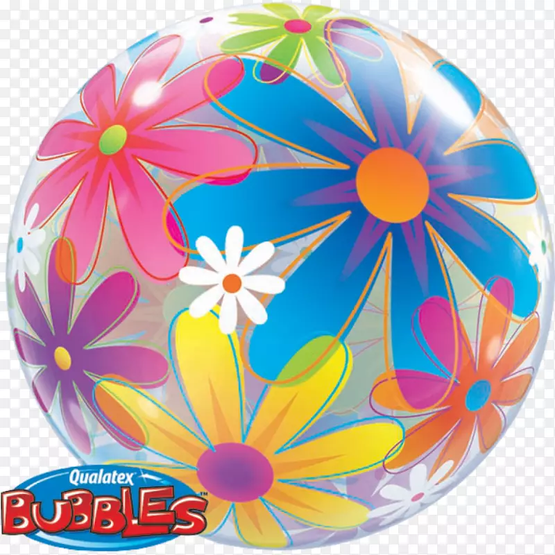 Qualatex装饰泡泡透明气球Qualatex泡泡气球花叶气球-气球