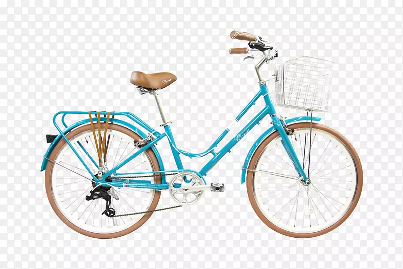 城市自行车巡洋舰脚踏车跨过车架山地车-女士自行车