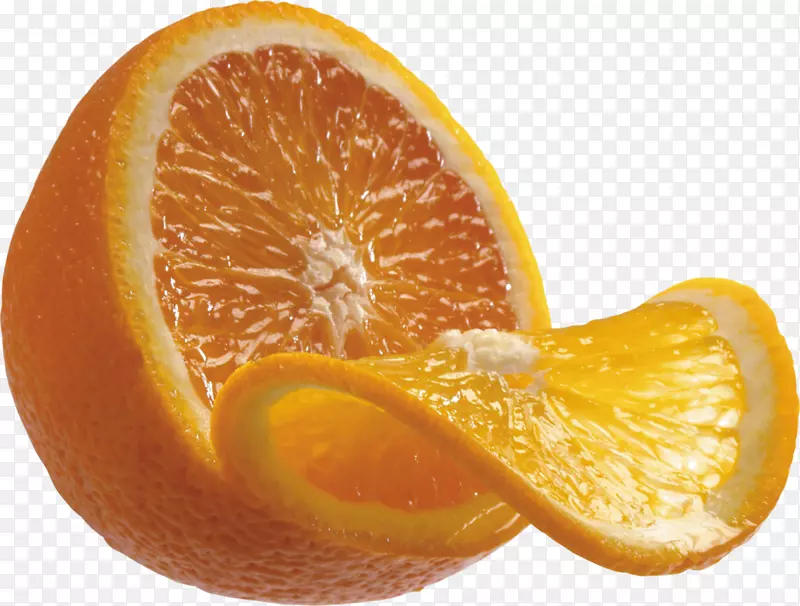 橙色剪贴画柑橘类水果-橙子