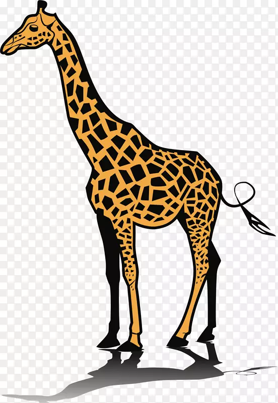 长颈鹿剪贴画开放式图像图.长颈鹿