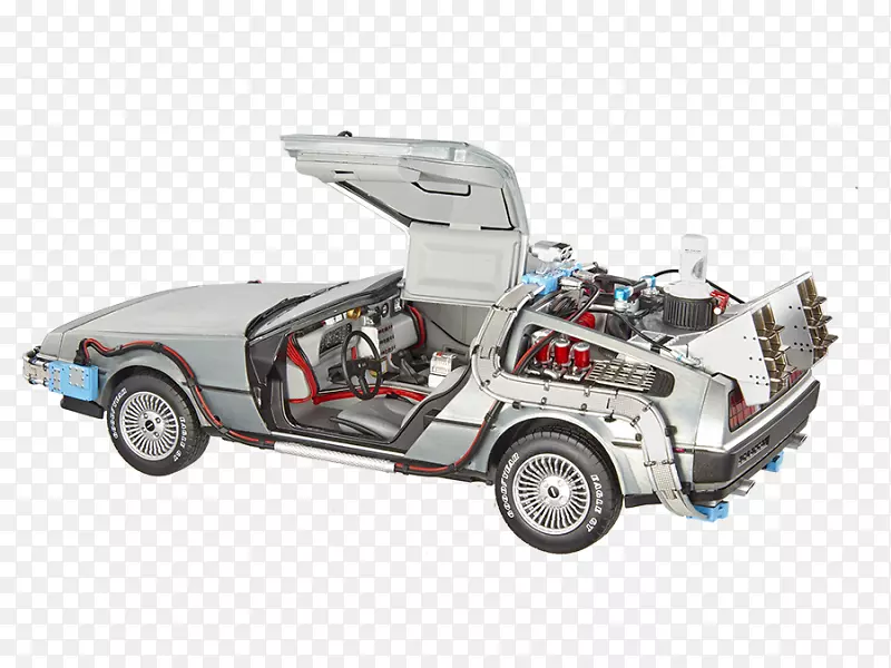 DeLorean dmc-12汽车DeLorean时光机回到未来压铸玩具车