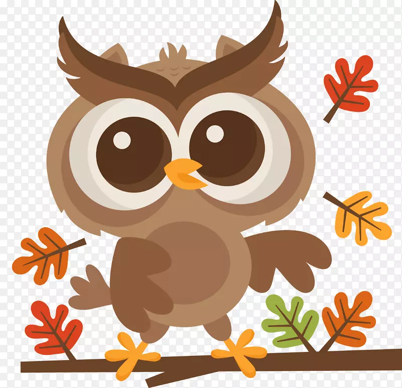 秋季猫头鹰可伸缩图形图像剪贴画-火鸡蜜蜂