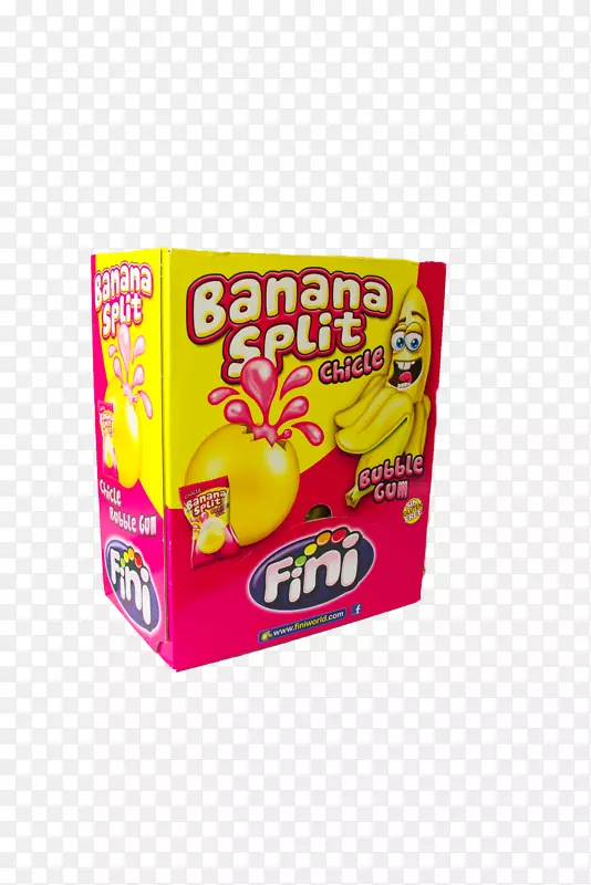 香蕉劈裂泡泡(Fini)200计数糖果小吃-糖果