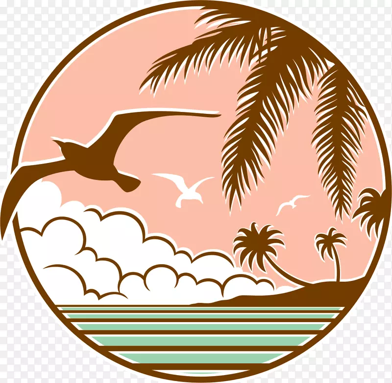 图形沙滩符号插图图片沙滩