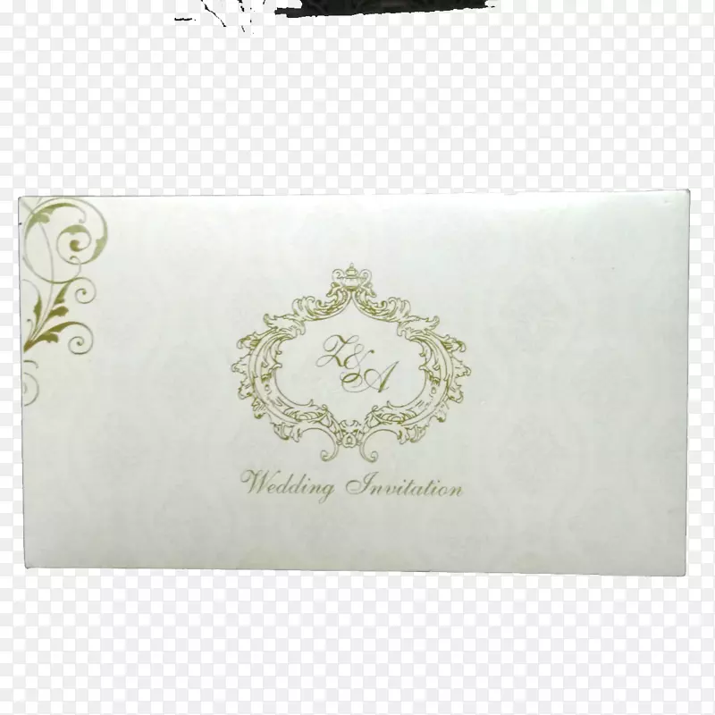 长方形垫子产品字体-波西米亚结婚卡