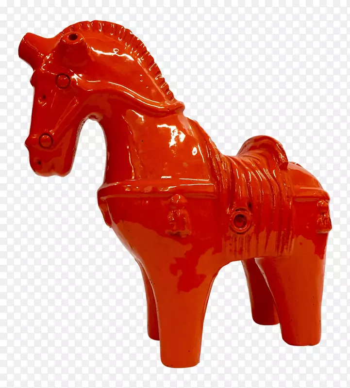 马雕像橙色S.A.动物马