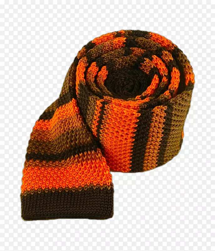 头巾羊毛橙色S.A.-条纹弓