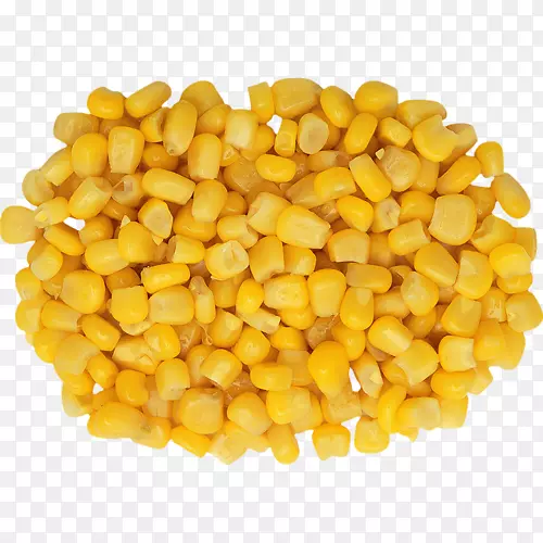 玉米芯上的玉米，甜玉米片，玉米片.爆米花
