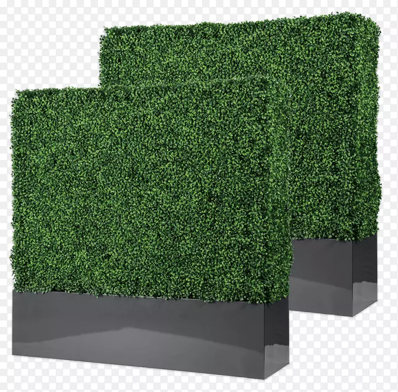 树篱长方形灌木丛-绿色的人工叶和绿色
